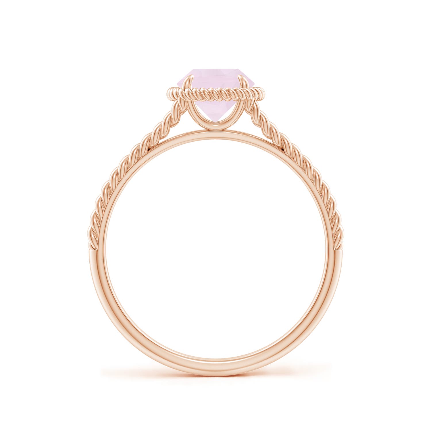 A - Rose Quartz / 0.65 CT / 14 KT Rose Gold