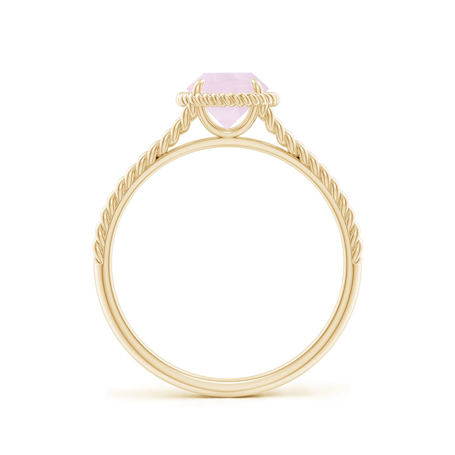 A - Rose Quartz / 0.65 CT / 14 KT Yellow Gold