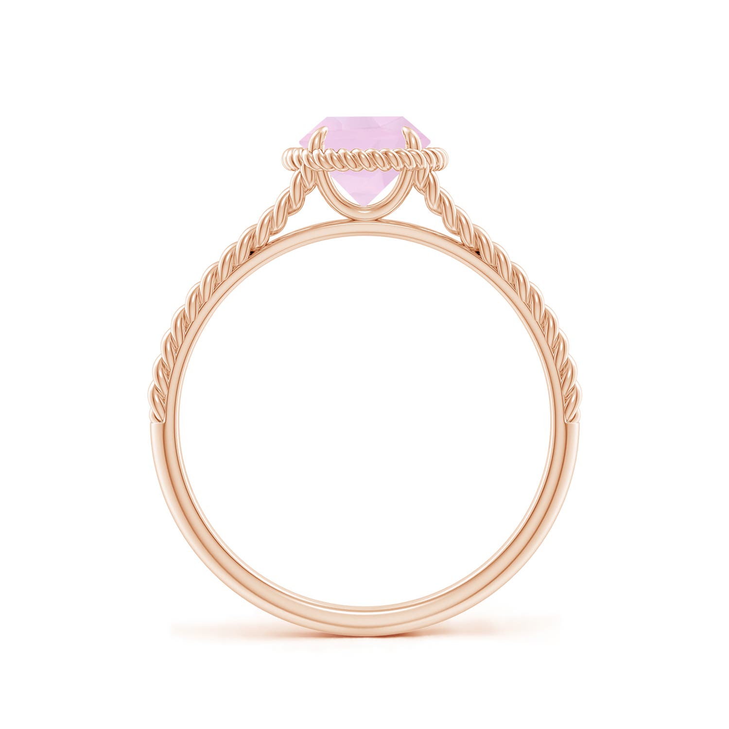 AAA - Rose Quartz / 0.65 CT / 14 KT Rose Gold