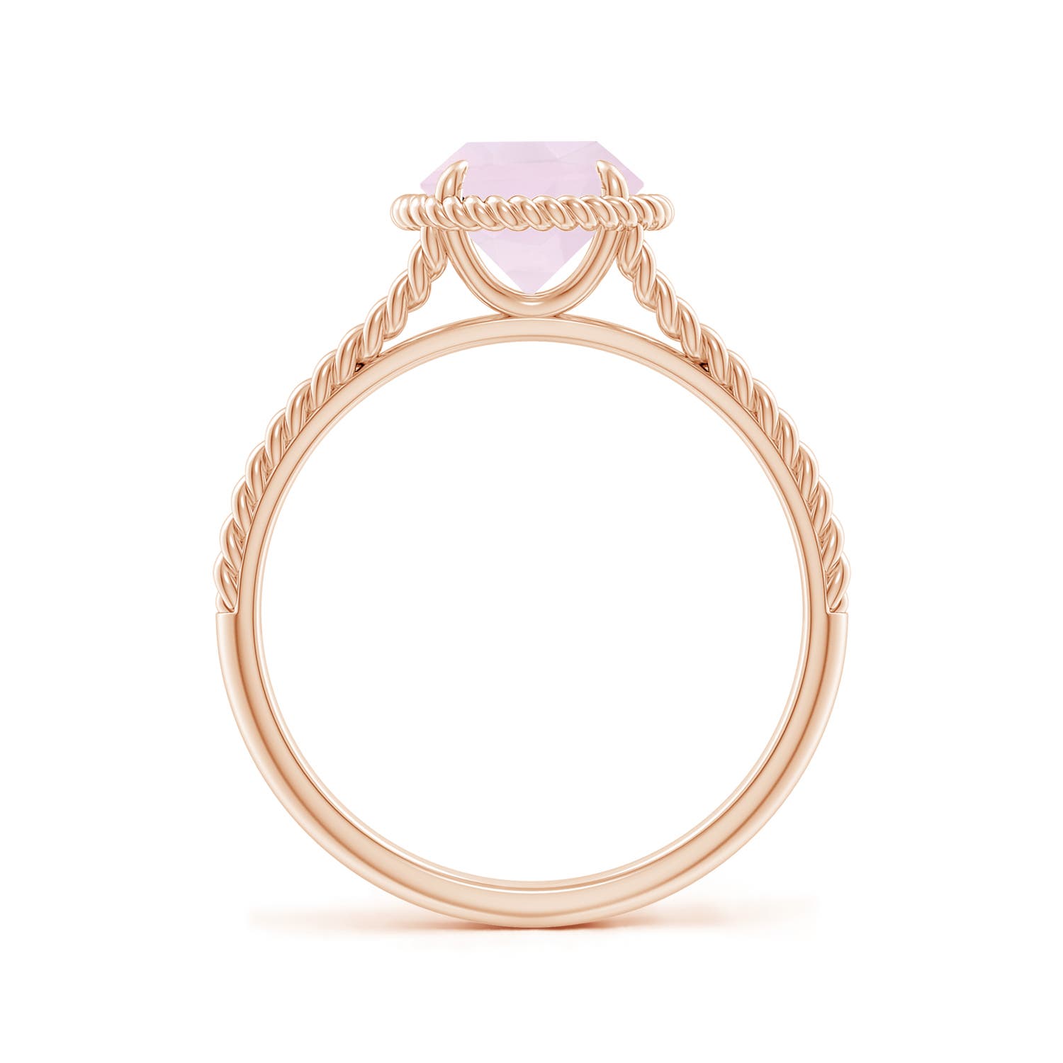 A - Rose Quartz / 1.25 CT / 14 KT Rose Gold