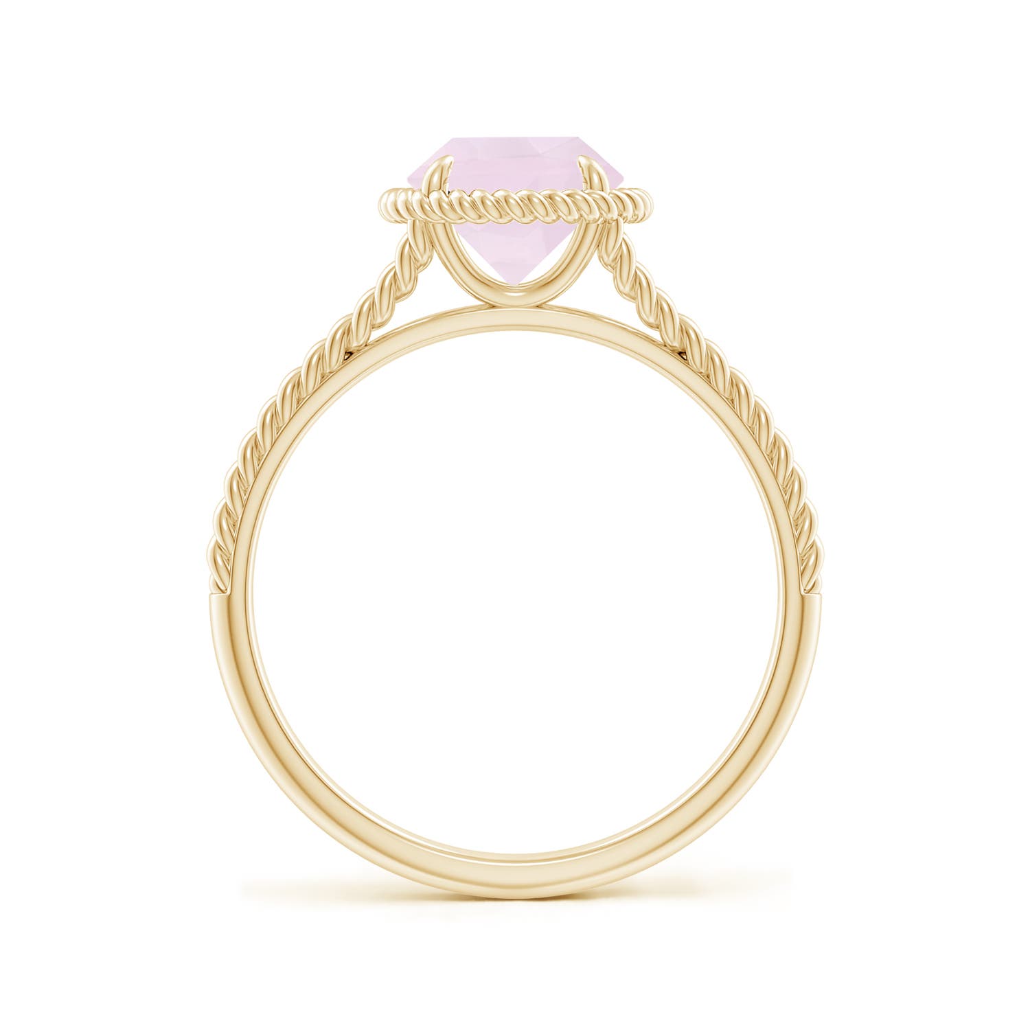 A - Rose Quartz / 1.25 CT / 14 KT Yellow Gold