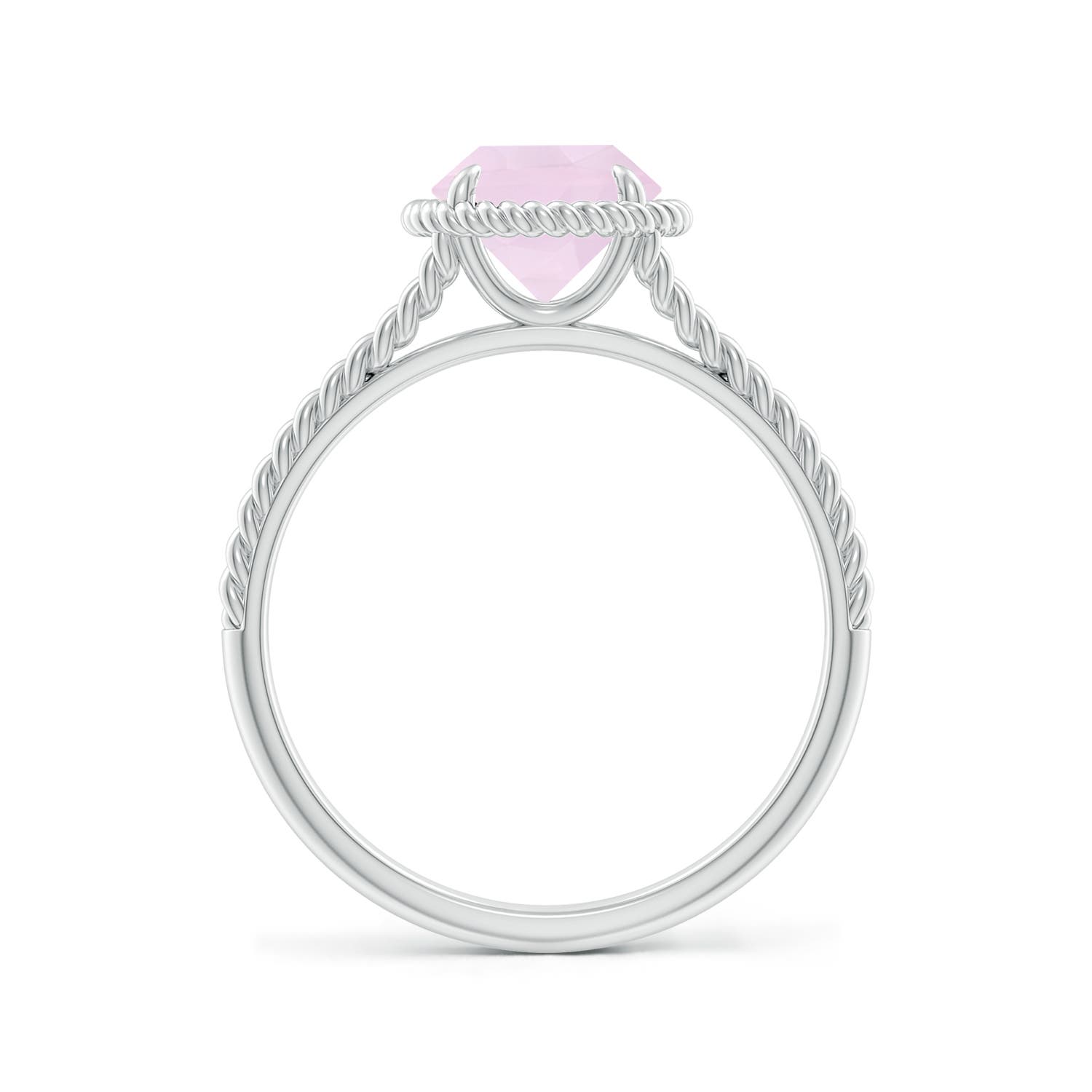 AA - Rose Quartz / 1.25 CT / 14 KT White Gold