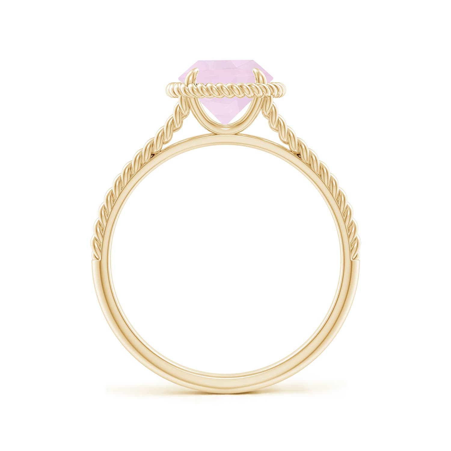 AA - Rose Quartz / 1.25 CT / 14 KT Yellow Gold