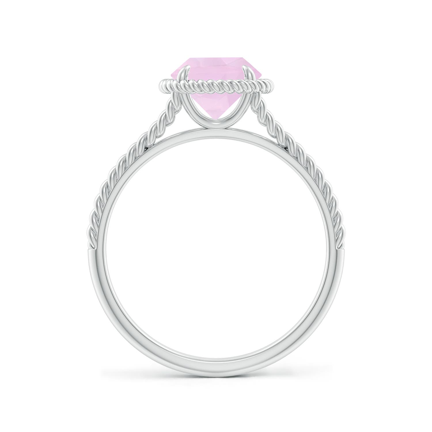 AAA - Rose Quartz / 1.25 CT / 14 KT White Gold