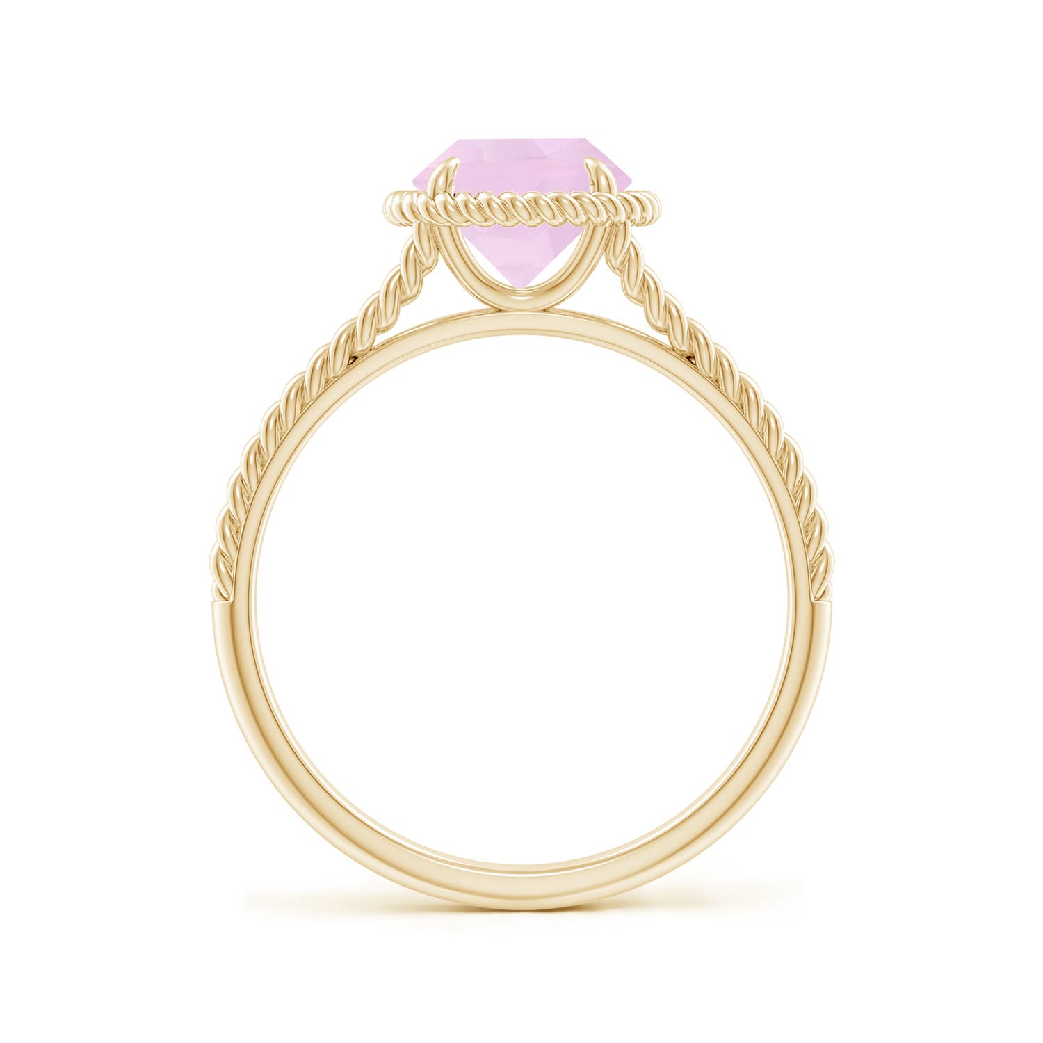 AAA - Rose Quartz / 1.25 CT / 14 KT Yellow Gold