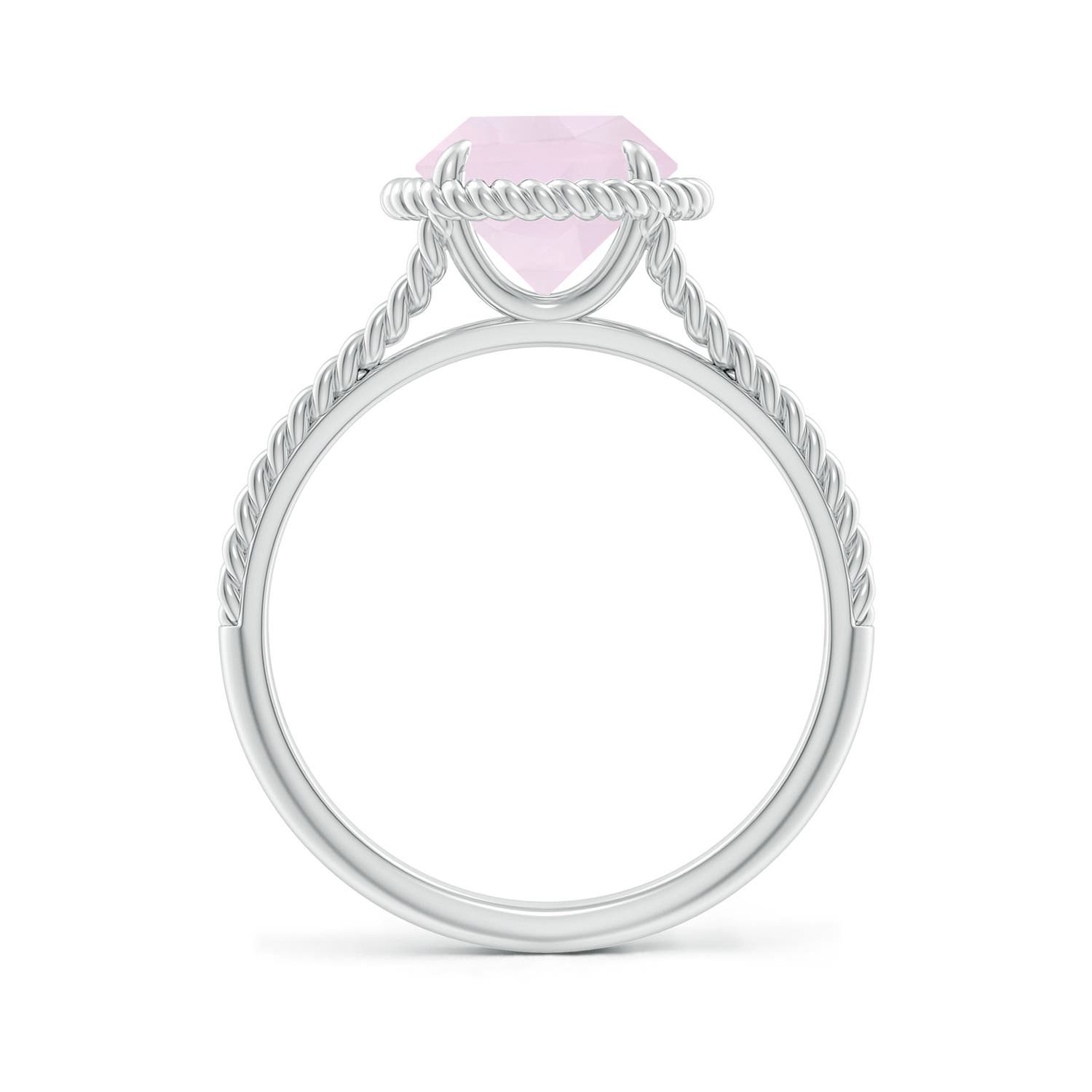 A - Rose Quartz / 1.7 CT / 14 KT White Gold