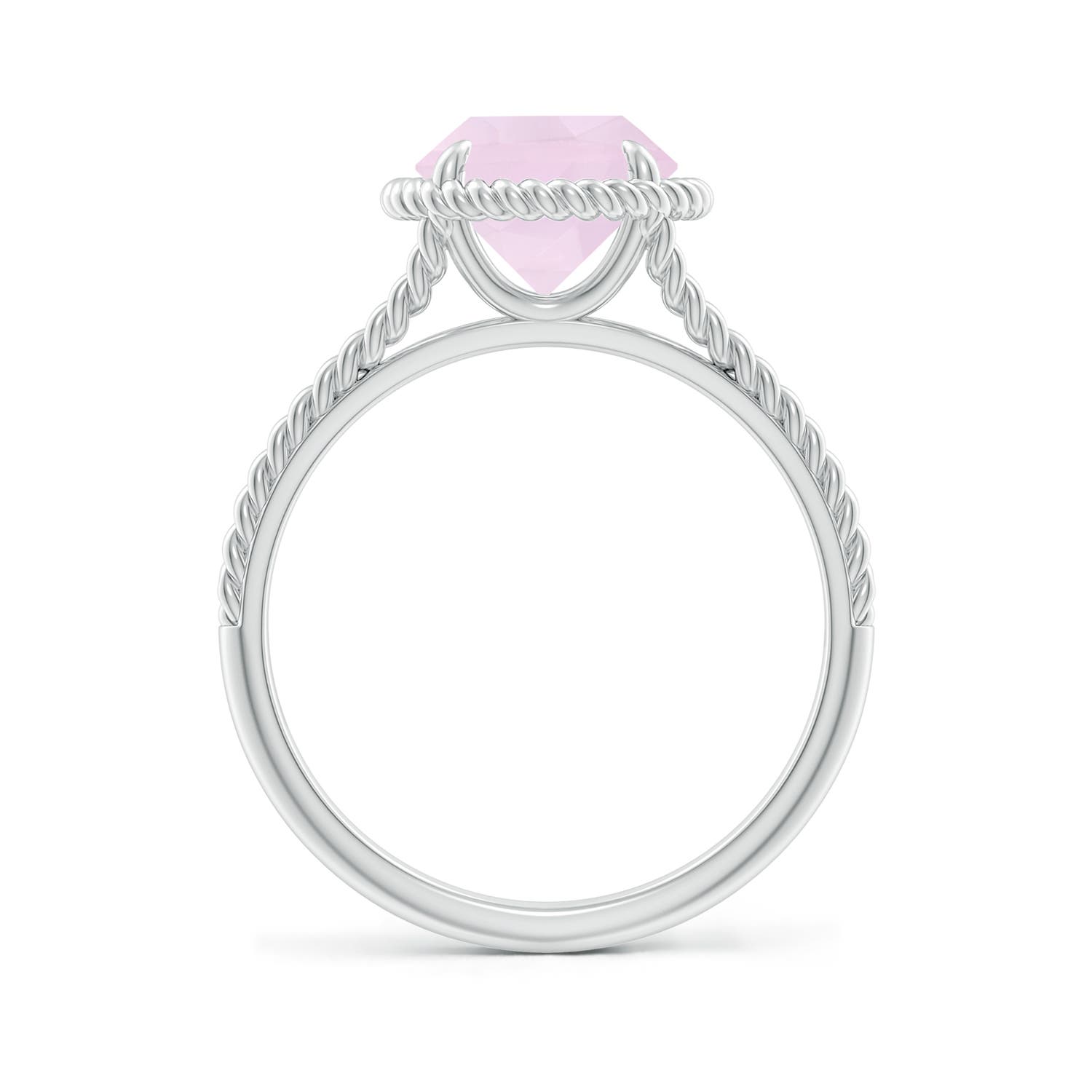 AA - Rose Quartz / 1.7 CT / 14 KT White Gold