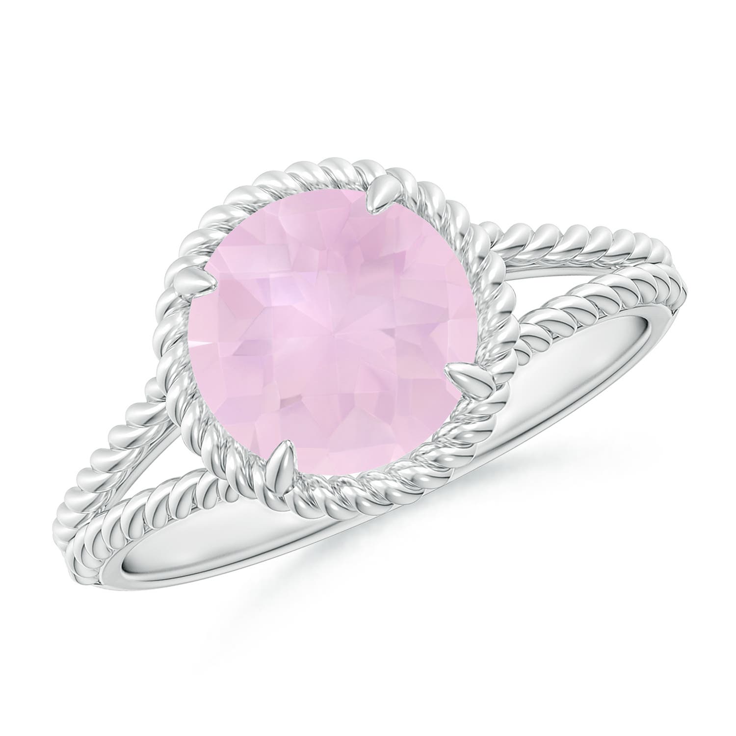 AAA - Rose Quartz / 1.7 CT / 14 KT White Gold