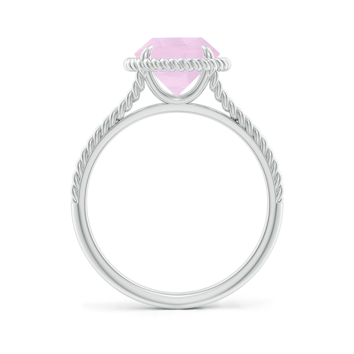 AAA - Rose Quartz / 1.7 CT / 14 KT White Gold