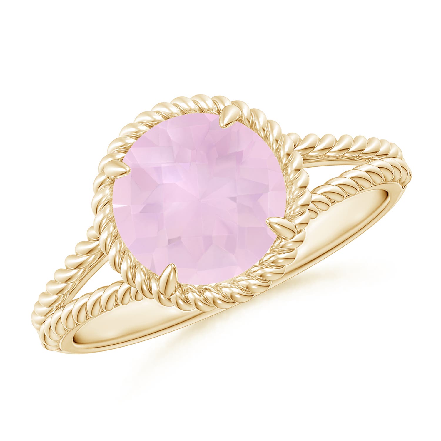 AAA - Rose Quartz / 1.7 CT / 14 KT Yellow Gold