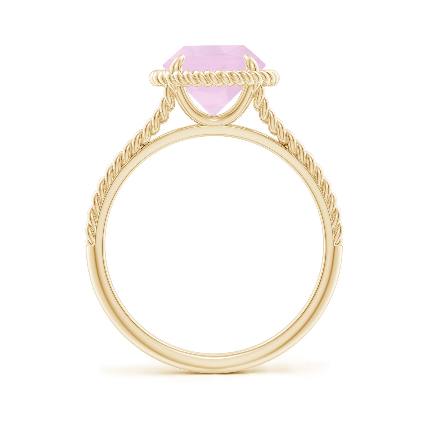 AAA - Rose Quartz / 1.7 CT / 14 KT Yellow Gold