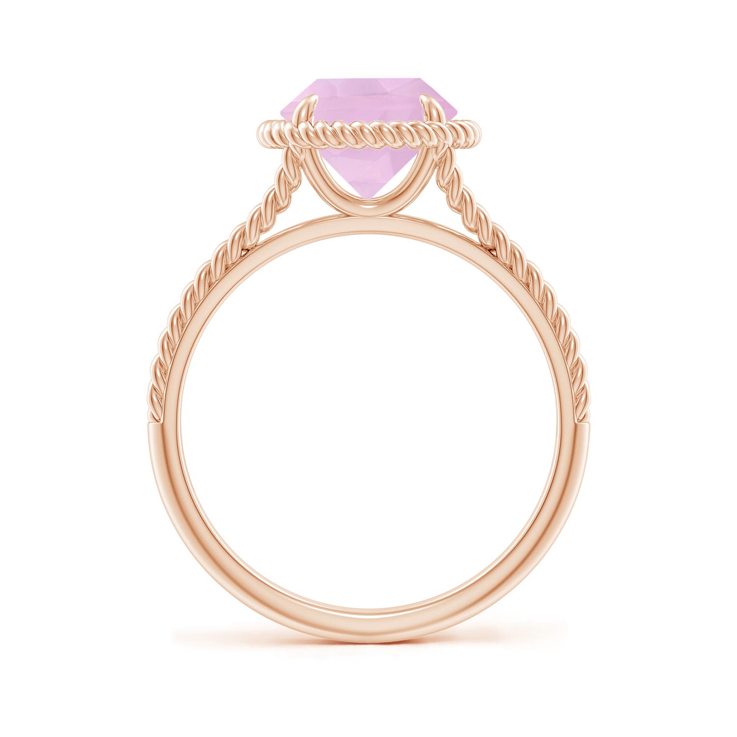 AAAA - Rose Quartz / 1.7 CT / 14 KT Rose Gold