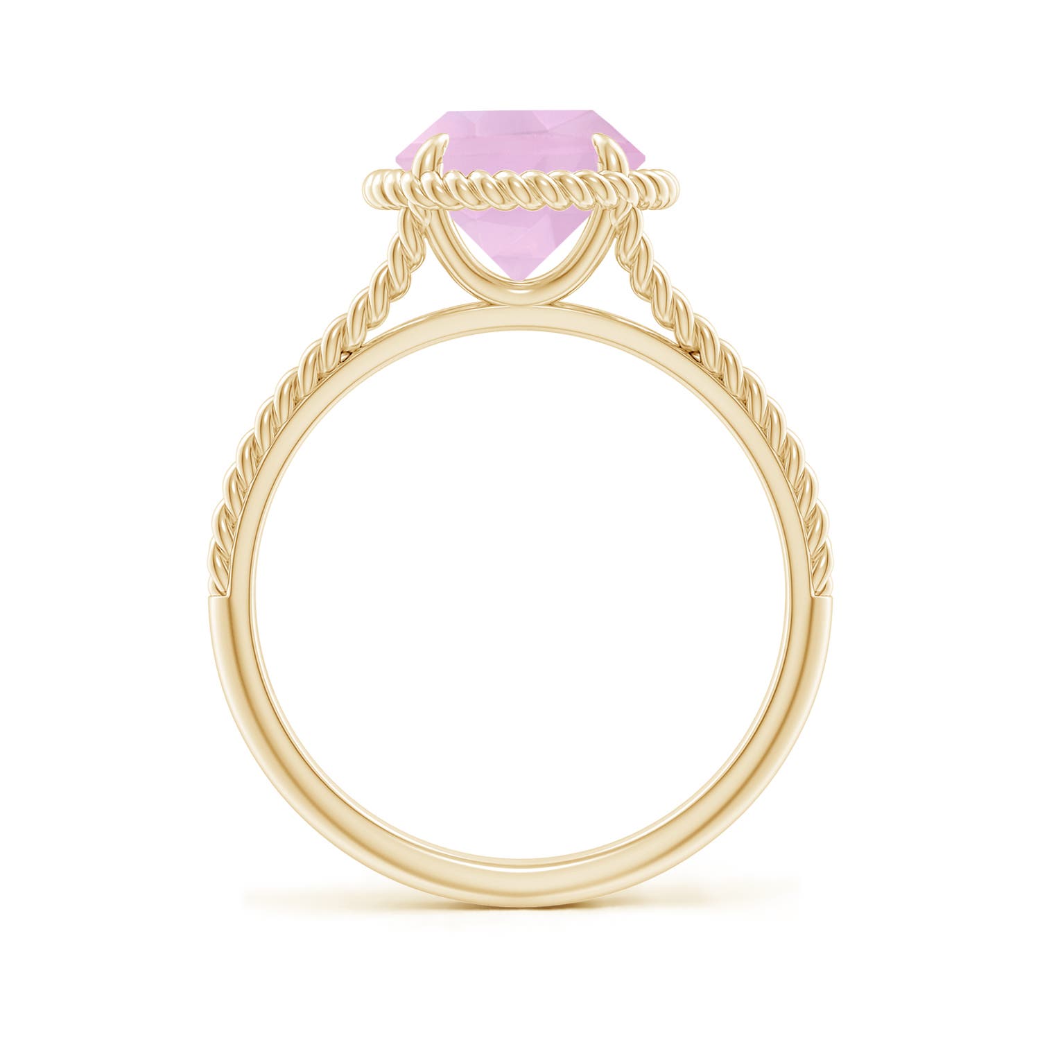 AAAA - Rose Quartz / 1.7 CT / 14 KT Yellow Gold