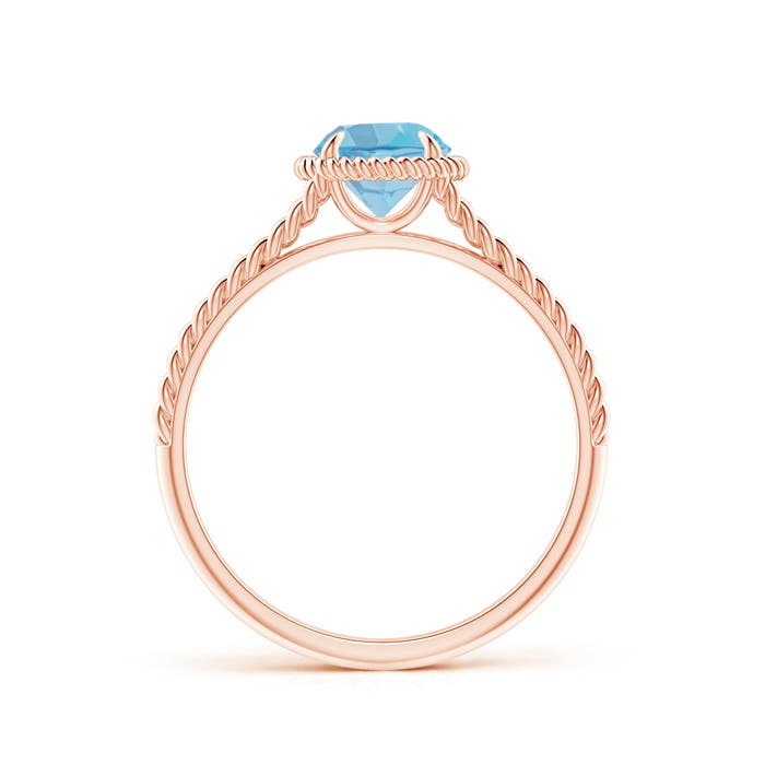 A - Swiss Blue Topaz / 0.95 CT / 14 KT Rose Gold