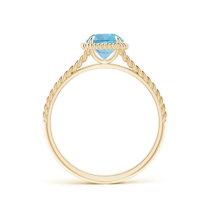 A - Swiss Blue Topaz / 0.95 CT / 14 KT Yellow Gold