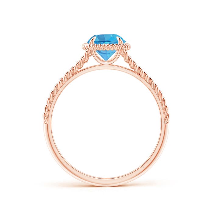 AA - Swiss Blue Topaz / 0.95 CT / 14 KT Rose Gold