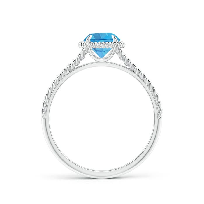 AA - Swiss Blue Topaz / 0.95 CT / 14 KT White Gold