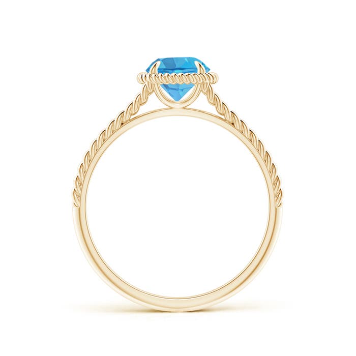 AA - Swiss Blue Topaz / 0.95 CT / 14 KT Yellow Gold