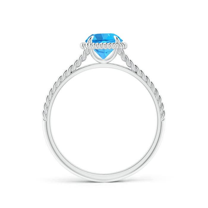 AAA - Swiss Blue Topaz / 0.95 CT / 14 KT White Gold