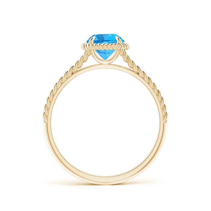 AAA - Swiss Blue Topaz / 0.95 CT / 14 KT Yellow Gold