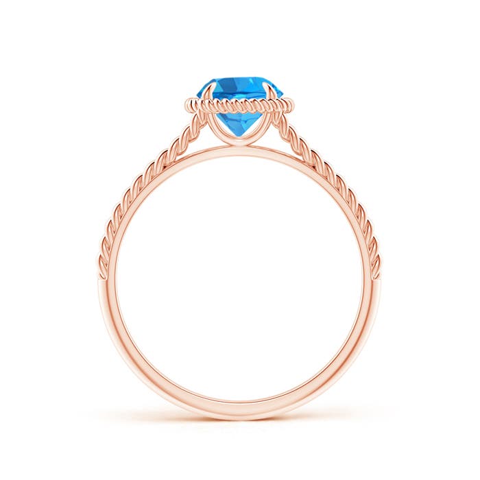 AAAA - Swiss Blue Topaz / 0.95 CT / 14 KT Rose Gold