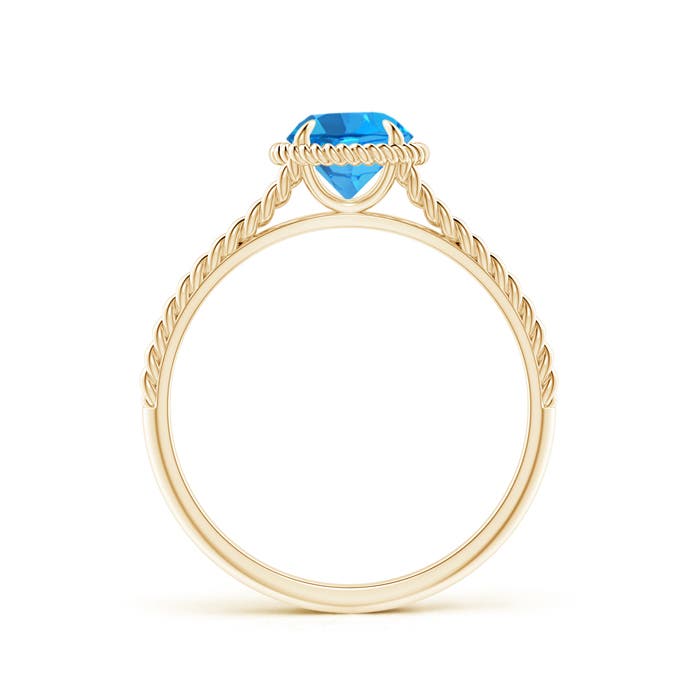 AAAA - Swiss Blue Topaz / 0.95 CT / 14 KT Yellow Gold