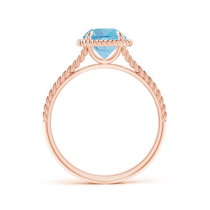 A - Swiss Blue Topaz / 1.55 CT / 14 KT Rose Gold