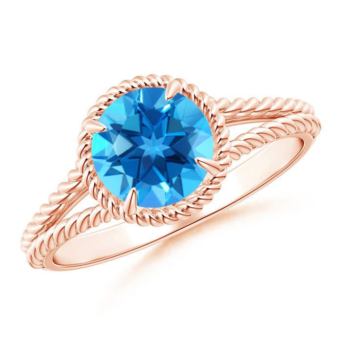 AAAA - Swiss Blue Topaz / 1.55 CT / 14 KT Rose Gold