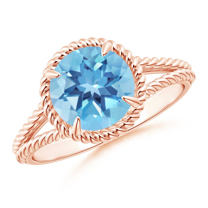 A - Swiss Blue Topaz / 2.35 CT / 14 KT Rose Gold