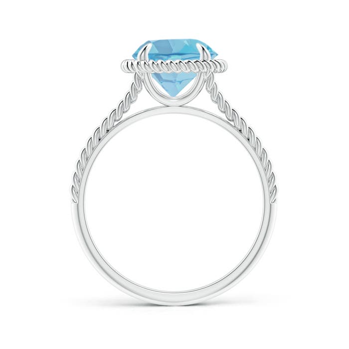 A - Swiss Blue Topaz / 2.35 CT / 14 KT White Gold