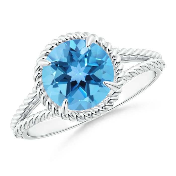 AA - Swiss Blue Topaz / 2.35 CT / 14 KT White Gold