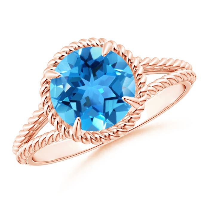 AAA - Swiss Blue Topaz / 2.35 CT / 14 KT Rose Gold