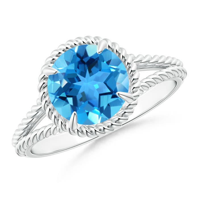 AAA - Swiss Blue Topaz / 2.35 CT / 14 KT White Gold