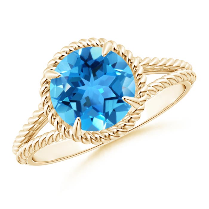 AAA - Swiss Blue Topaz / 2.35 CT / 14 KT Yellow Gold