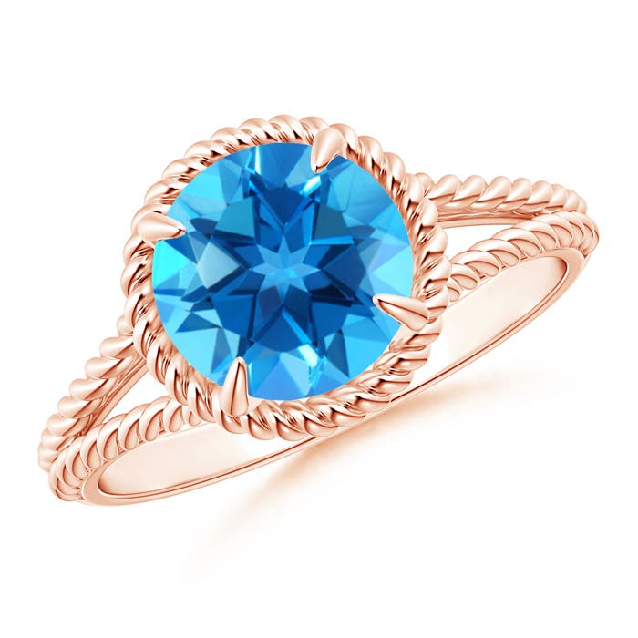 AAAA - Swiss Blue Topaz / 2.35 CT / 14 KT Rose Gold