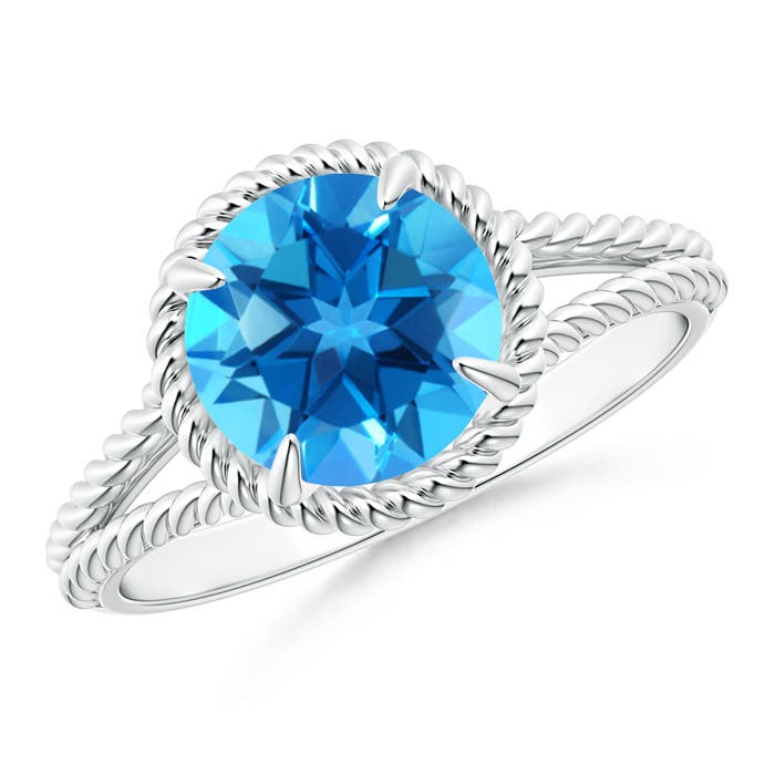 AAAA - Swiss Blue Topaz / 2.35 CT / 14 KT White Gold