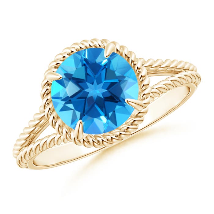 AAAA - Swiss Blue Topaz / 2.35 CT / 14 KT Yellow Gold