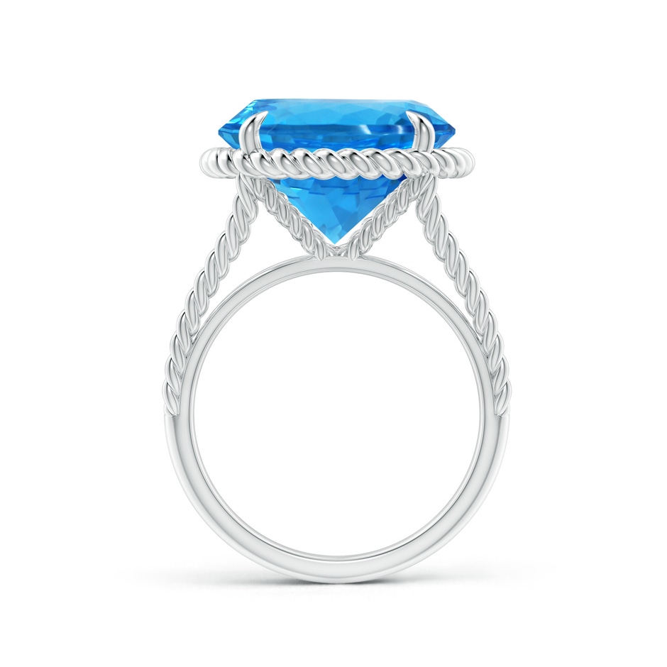 13.08x13.01x8.64mm AAAA GIA Certified Swiss Blue Topaz Twist Rope Split Shank Ring in White Gold side 199