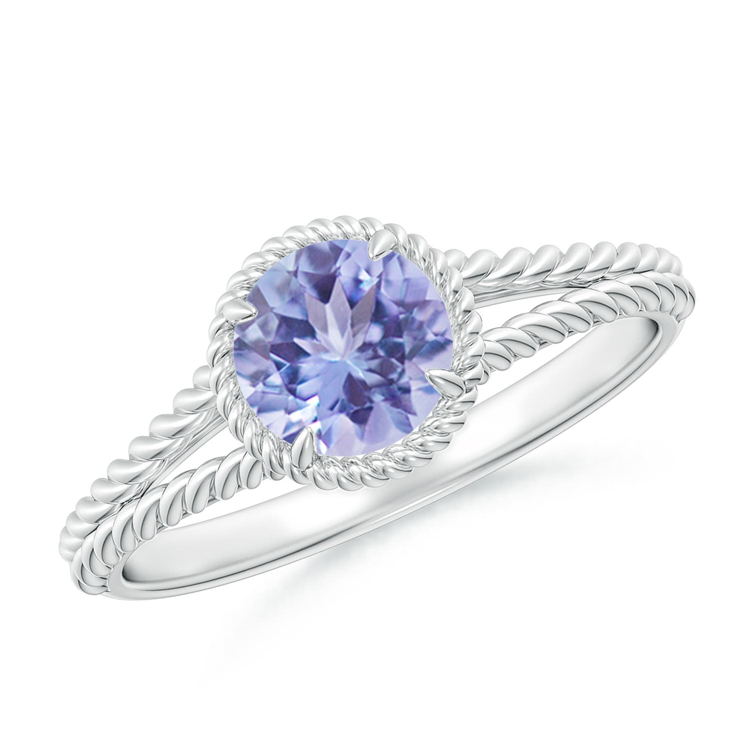 A - Tanzanite / 0.9 CT / 14 KT White Gold