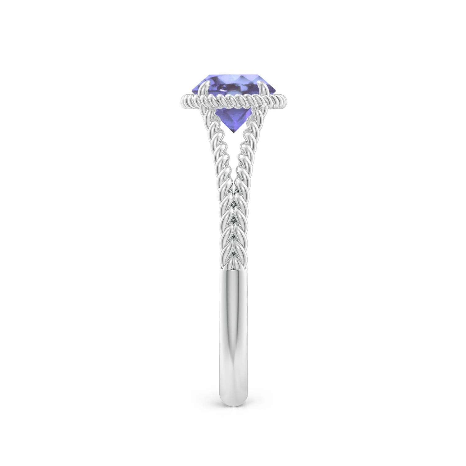 A - Tanzanite / 0.9 CT / 14 KT White Gold