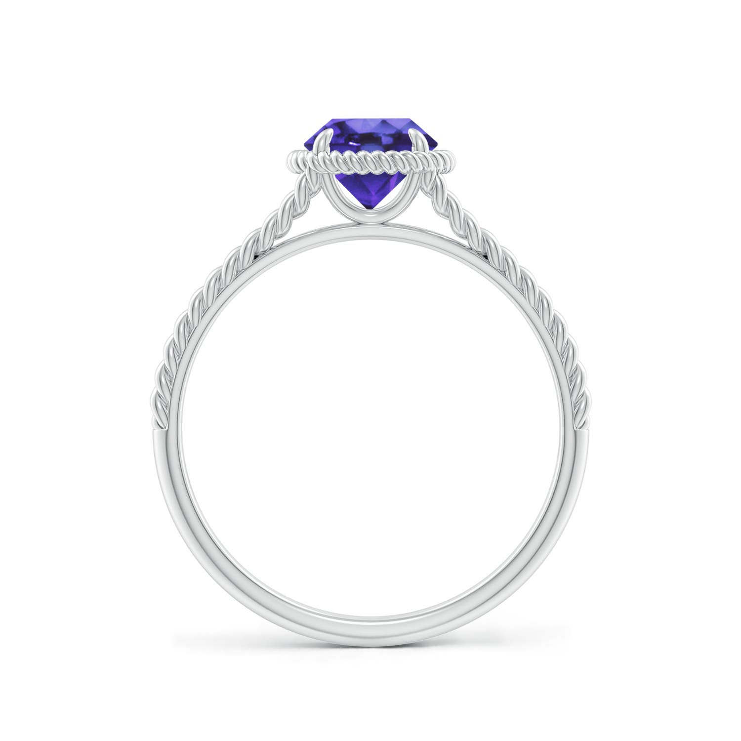 AA - Tanzanite / 0.9 CT / 14 KT White Gold