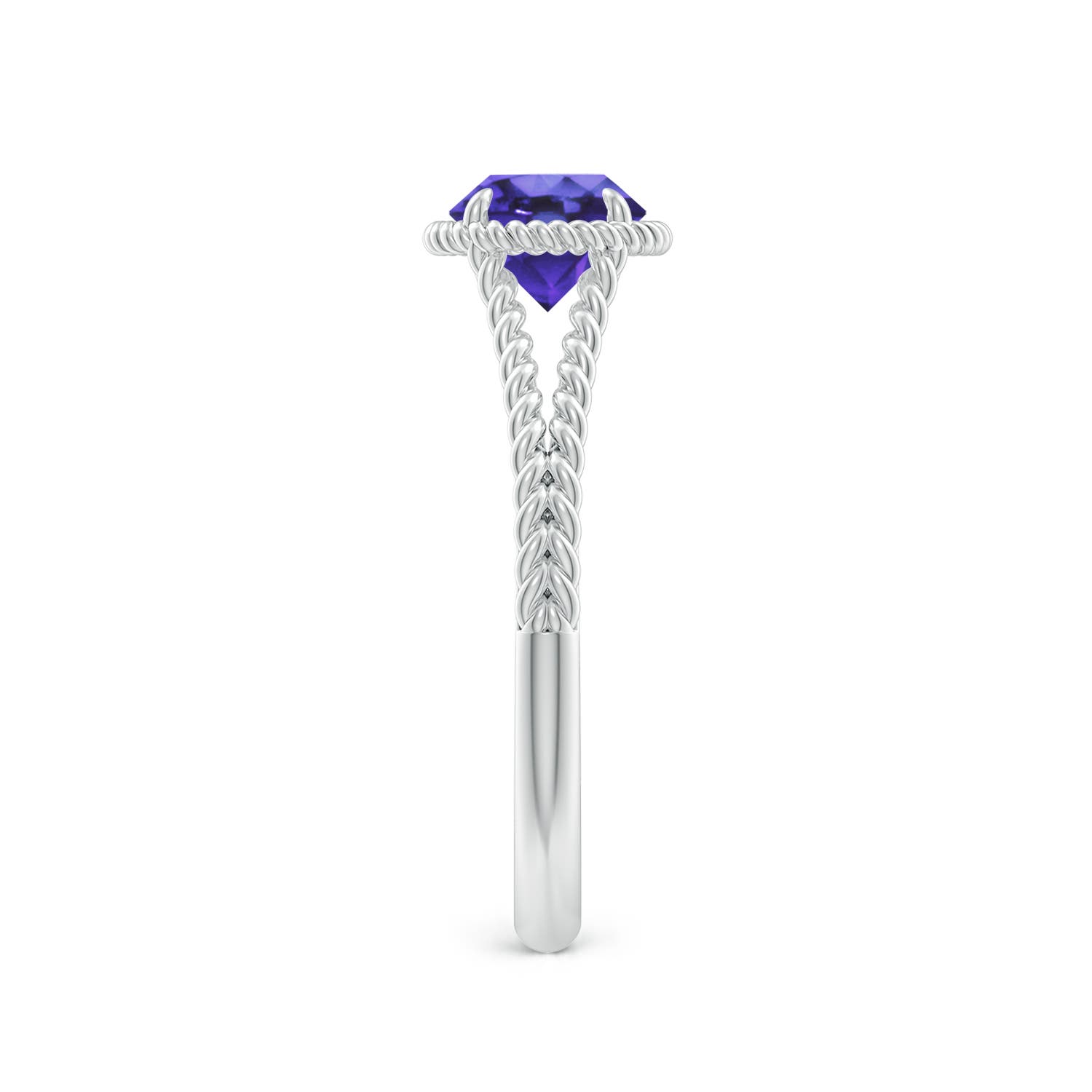 AA - Tanzanite / 0.9 CT / 14 KT White Gold