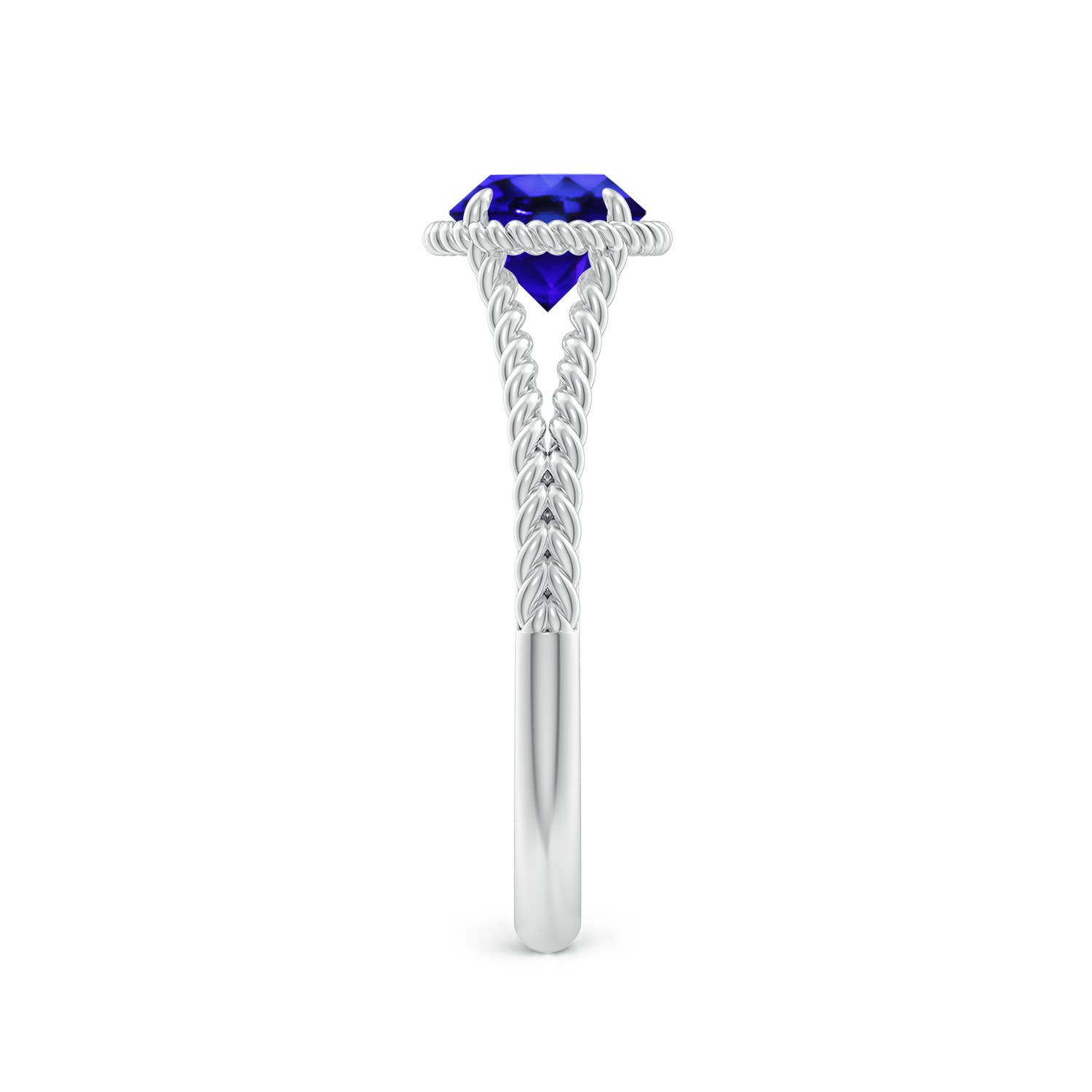 AAA - Tanzanite / 0.9 CT / 14 KT White Gold