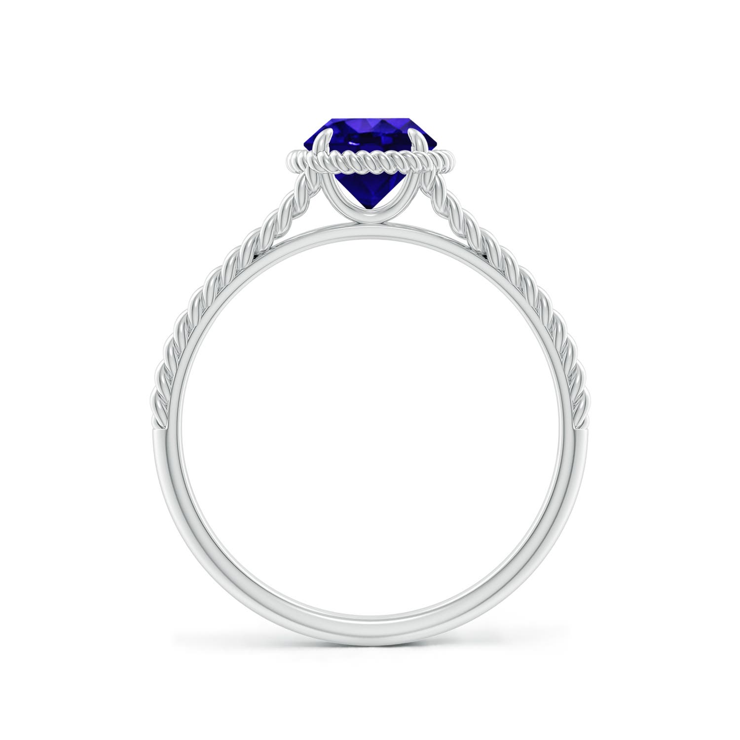 AAAA - Tanzanite / 0.9 CT / 14 KT White Gold