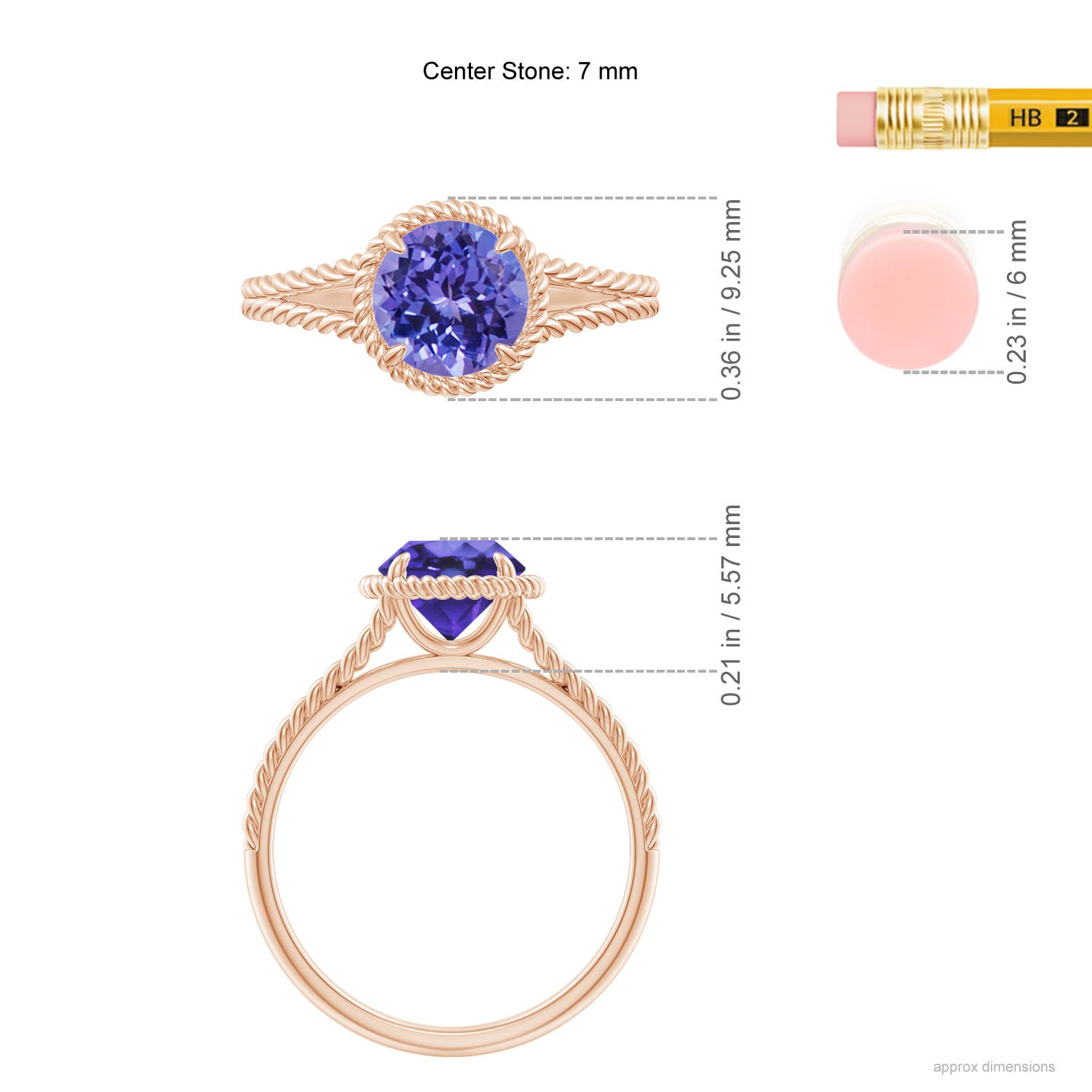 AA - Tanzanite / 1.45 CT / 14 KT Rose Gold