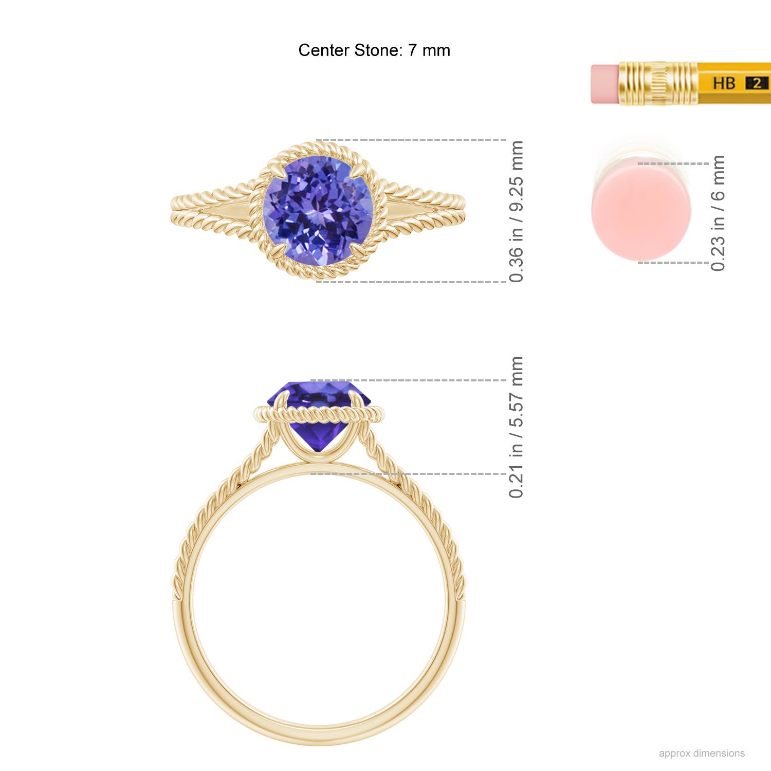 AA - Tanzanite / 1.45 CT / 14 KT Yellow Gold