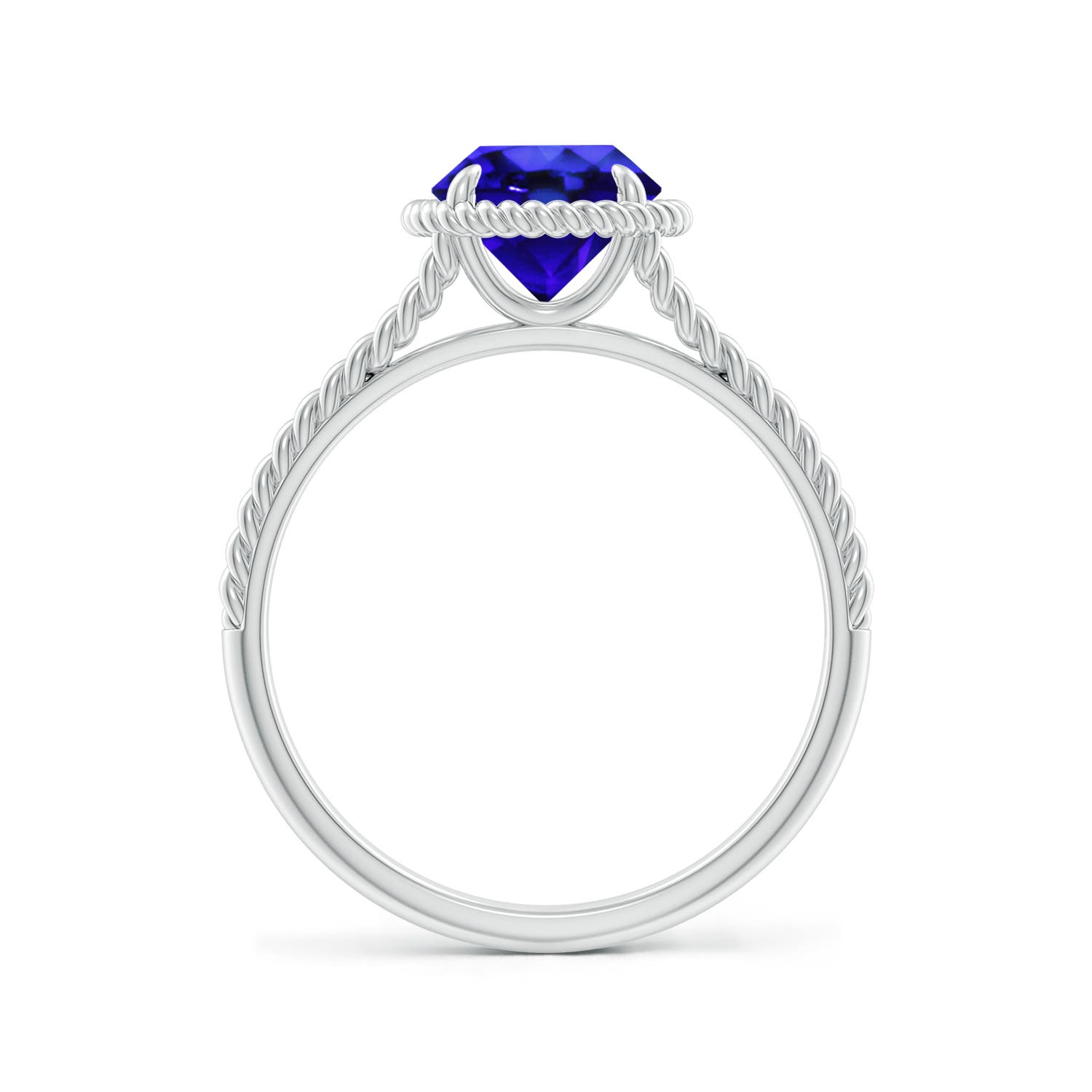 AAA - Tanzanite / 1.45 CT / 14 KT White Gold