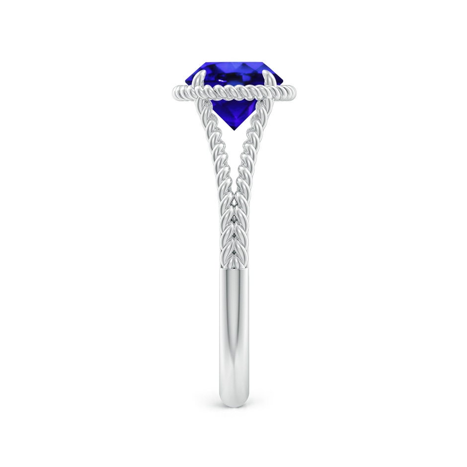 7mm AAA Tanzanite Twist Rope Split Shank Ring in White Gold side-2