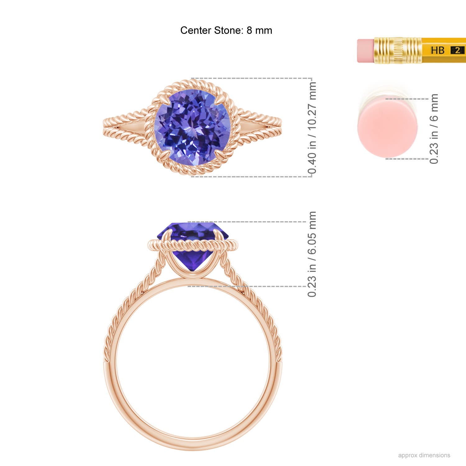 AA - Tanzanite / 1.8 CT / 14 KT Rose Gold