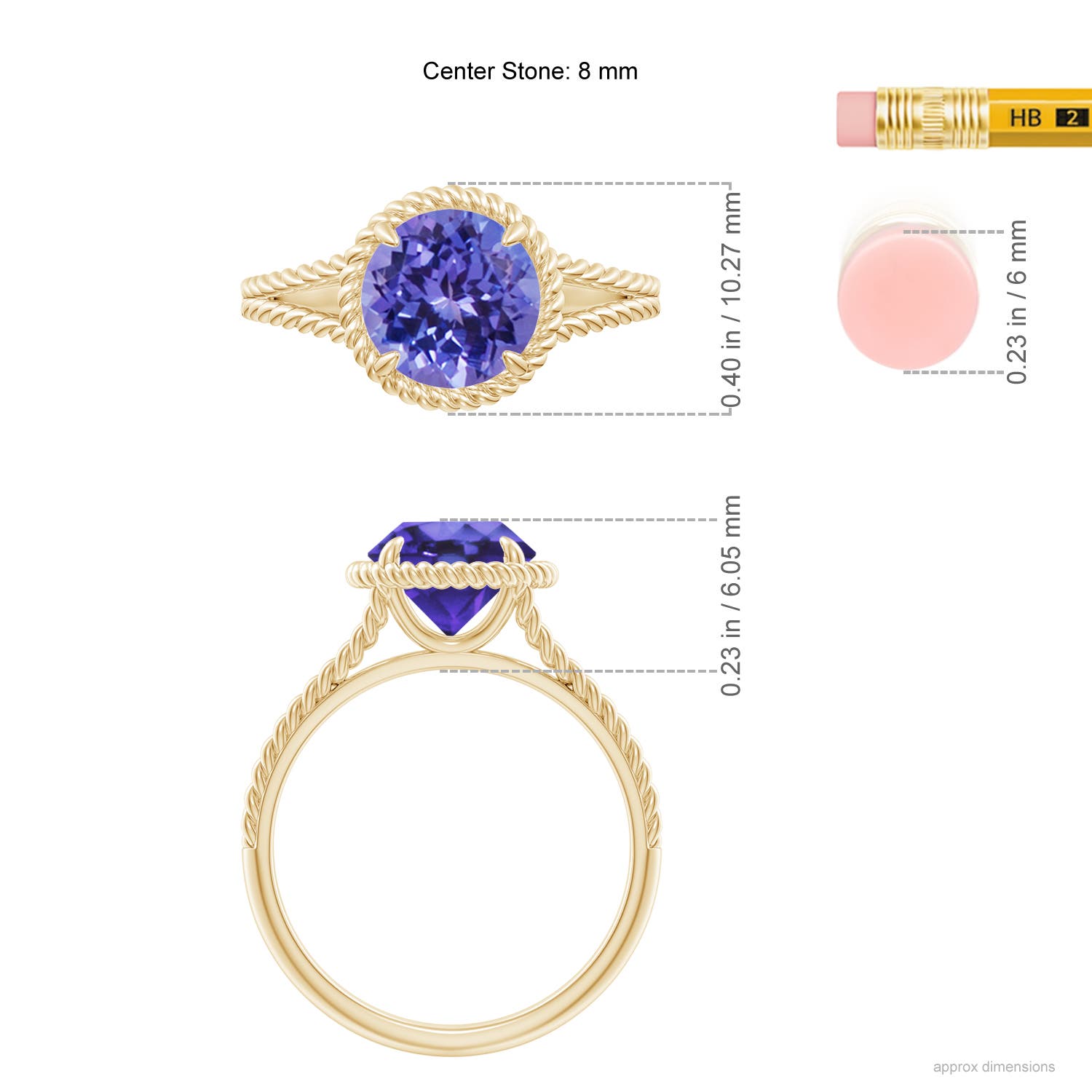 AA - Tanzanite / 1.8 CT / 14 KT Yellow Gold